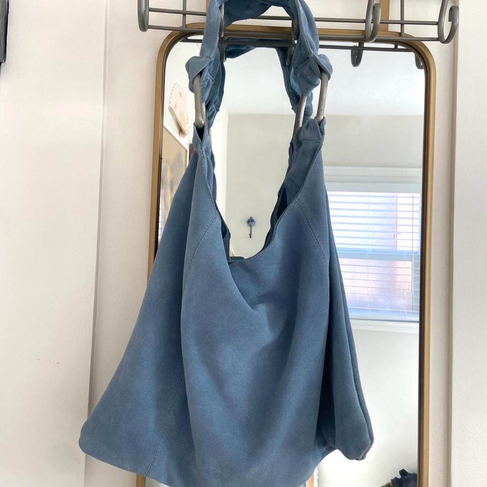 Light blue Suede purse